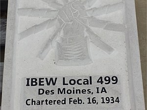 Reverse Engraved Limestone